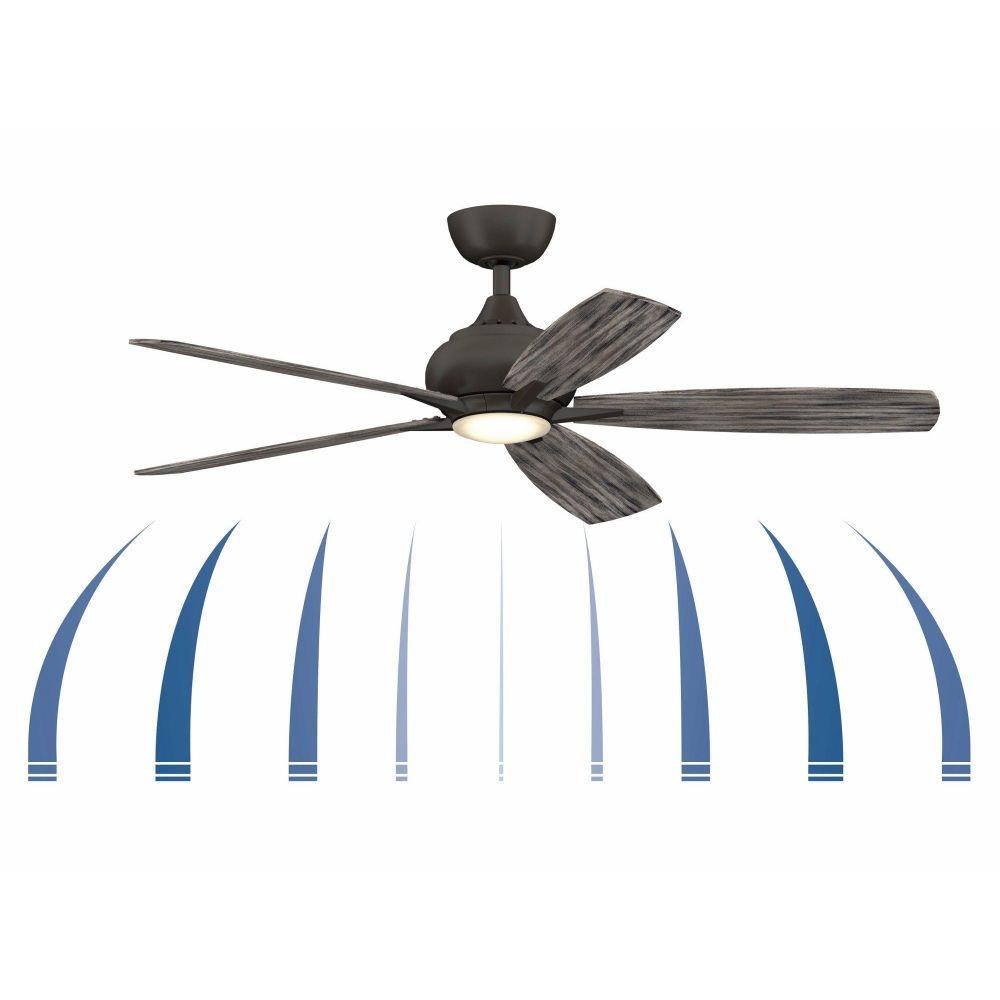 Doren 5 Blade Ceiling Fan 13.65 Inch Tall and 52 Inch Wide by